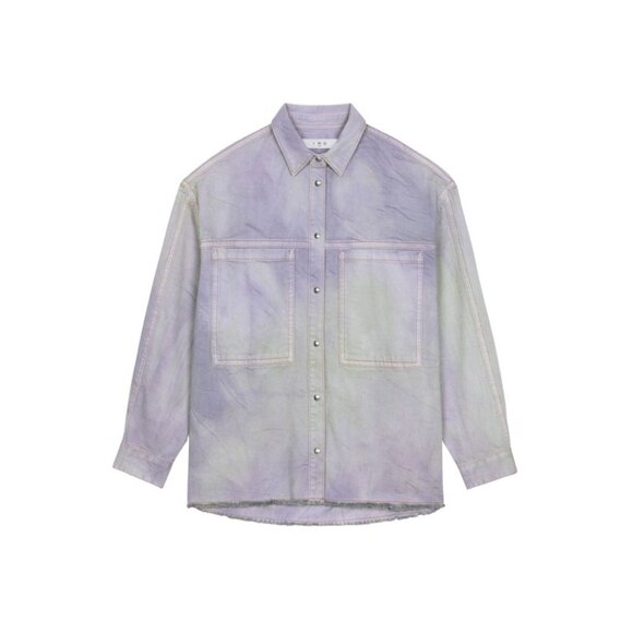 IRO Nayoh Denim Shirt Jacket in Purple
